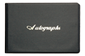 Black Vinyl Autograph Book with Autographs imprint