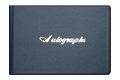 Navy Blue Vinyl Autograph Book with Autographs imprint