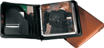 Leather Zippered 3 Ring Binders